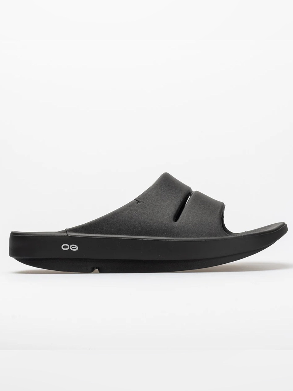 OOFOS Ooahh Black Men's Recovery Slide - Supportive Foam Slide